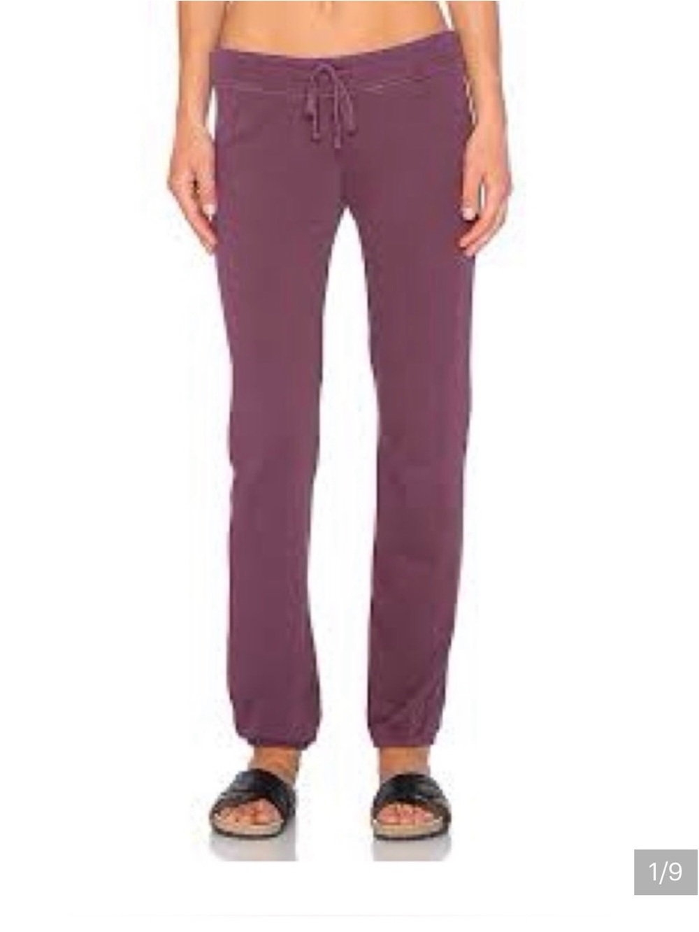 🦄James Perse Sweatpant in Pinot Purple Pigment Dyed Cotton 0/XS🦄